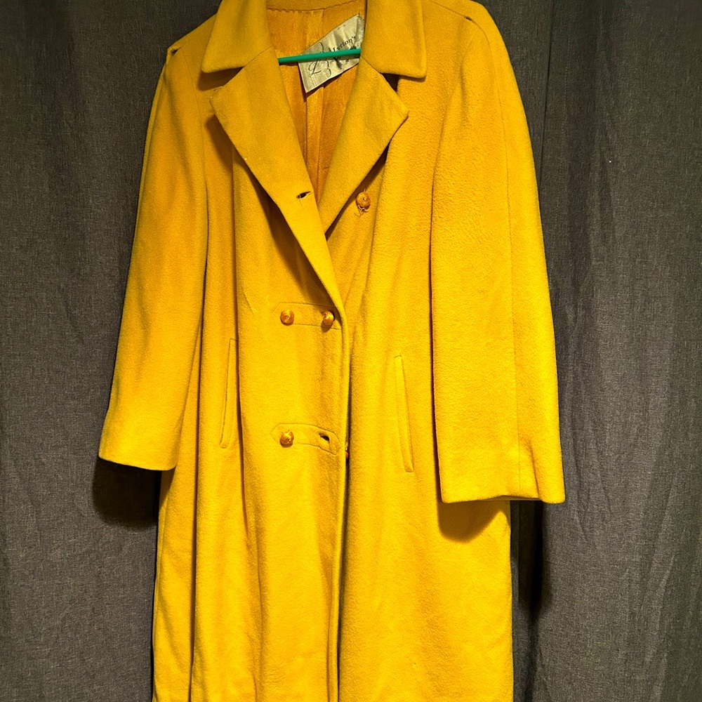 Gold Mongolian cashmere coat vintage 1930’s or 40’s